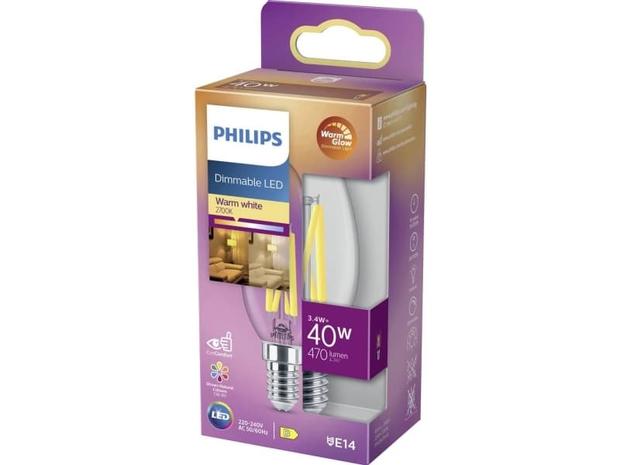 Philips Philips LED-lamppu E14 B35 3,4W 2Â 700Â K WarmGlow – kuva 7/8