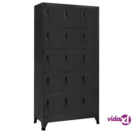 vidaXL Pukukaappi antrasiitti 90x40x180 cm teräs