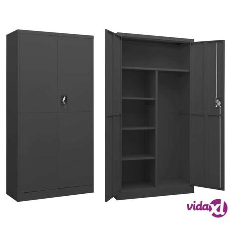vidaXL Pukukaappi antrasiitti 90x40x180 cm teräs