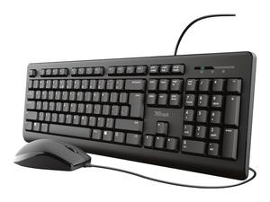 Trust Primo Keyboard & Mouse Set, langallinen näppäimistö ja hiiri