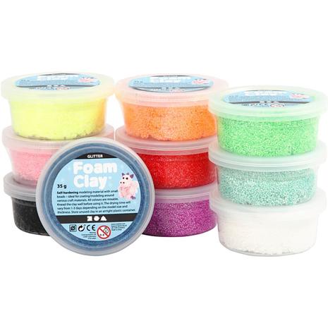 Foam Clay - Glitter - 10 Colours