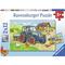 Ravensburger On the Construction Site and Farm Puzzle 2x12st. – kuva 1