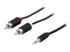 3.5mm stereo uros - 2x RCA uros, kaapeli