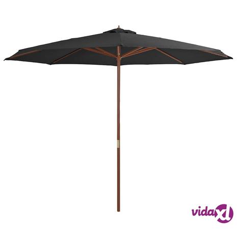 vidaXL Aurinkovarjo puurunko 350 cm antrasiitti