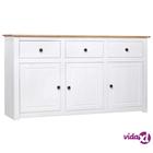 vidaXL Senkki valkoinen 135x40x80 cm täysi mänty Panama-sarja