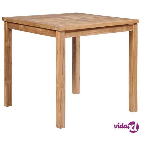 vidaXL Ulkoruokapöytä tiikki 80x80x77 cm