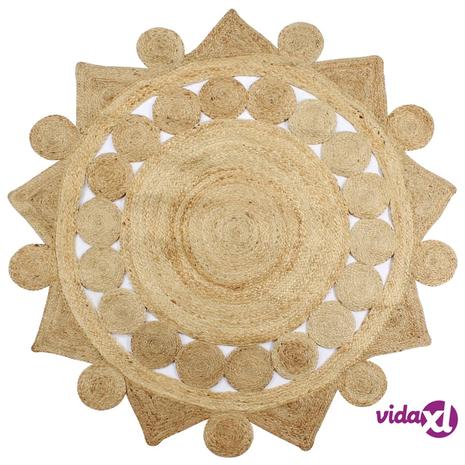 vidaXL Käsintehty matto punottu juutti 90 cm