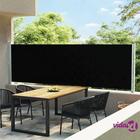 vidaXL Sisäänvedettävä terassin sivumarkiisi 140x600 cm musta