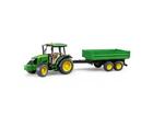 Bruder 02108 John Deere 5115M, traktori + peräkärry