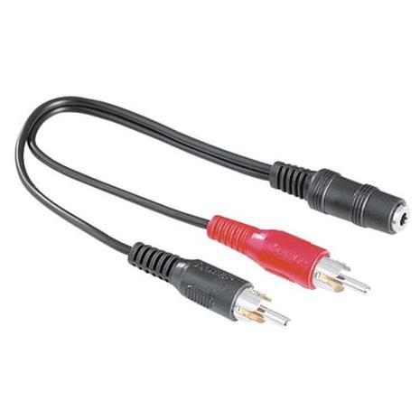 2x RCA uros - 3.5mm stereo naaras, kaapeli
