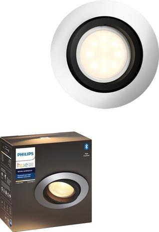 Philips Hue Milliskin-uppospotti 5,5 W hopea pyöreä