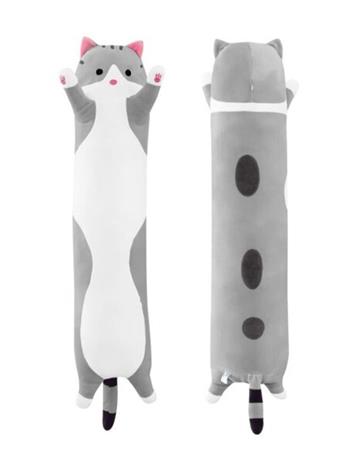 Pehmotyyny, kissa, 70 cm, harmaa