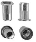 Niittimutteri: avoin, tasakanta, rihlattu - teräs, sinkitty, Masterfix Niittimutteri M3 / 10 mm / 0,5 - 3,0 mm / 250 kpl