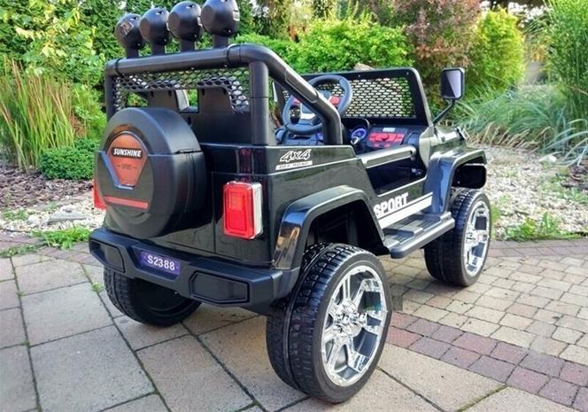Lasten sähkömaasturi Jeep S2388, musta – kuva 1/1