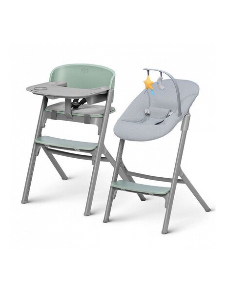 Monitoiminen syöttötuoli Kinderkraft Livy Wood + lepotuoli Calmee Olive Green