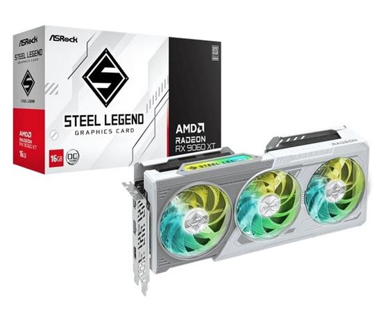 ASRock Radeon RX 9060 XT Steel Legend OC 16 GB, PCI-E, näytönohjain