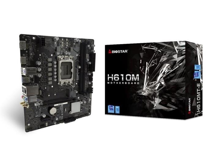 Biostar H610MT-E H610,S1700,mATX,DDR4 -emolevy, musta