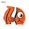 Silikoninen uimalippis THOMS Fish Orange – kuva 1