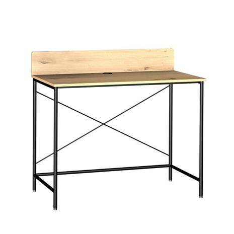 Työpöytä HEDVIG 100x49,5xH102cm, saarni/musta – kuva 2/2