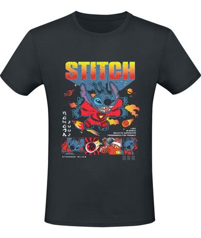 Lilo & Stitch - Stitch in Space - T-paita - Miehet - Musta
