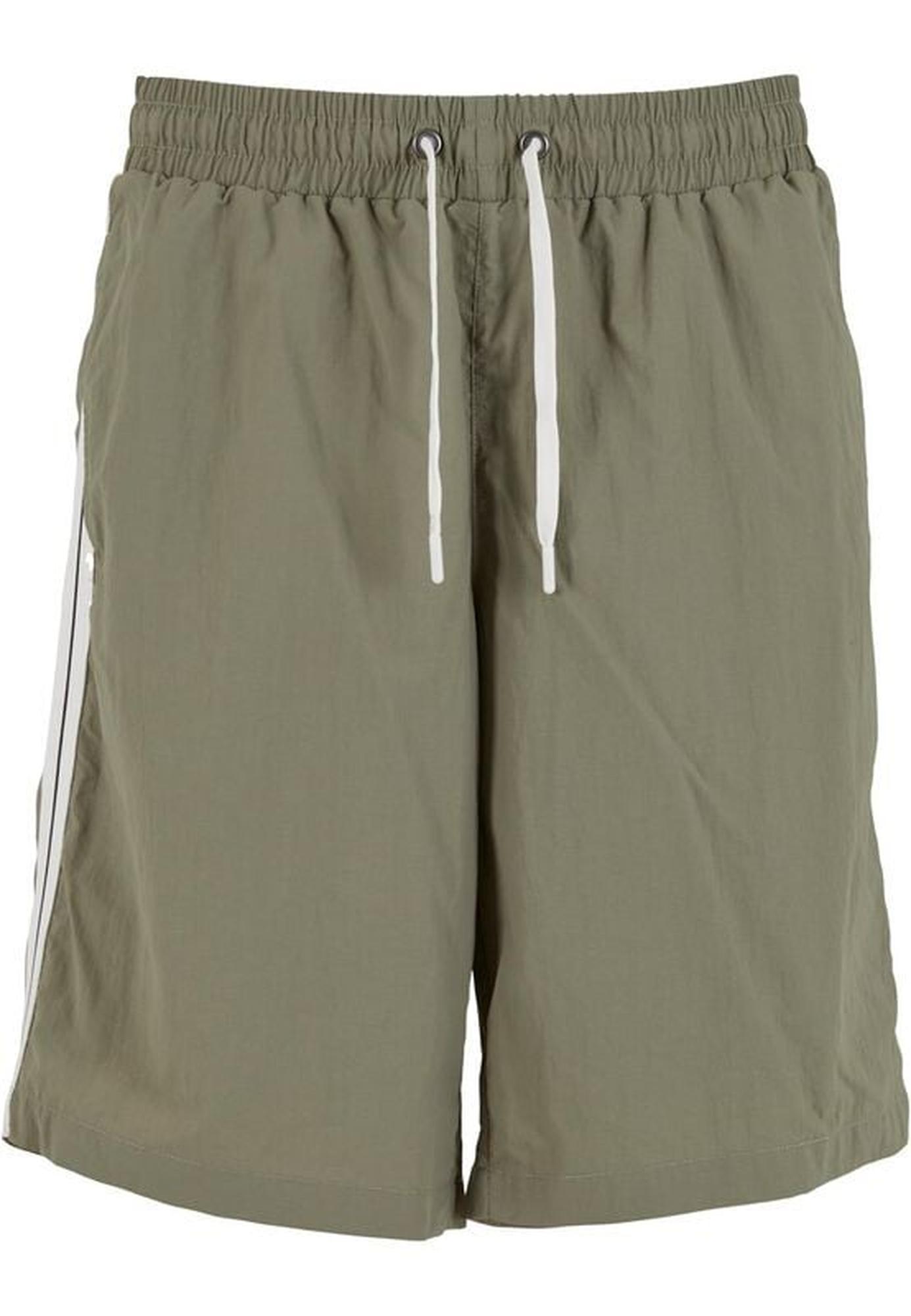 Urban Classics - Board Shorts With Patched Stripe - Uimashortsit - Miehet - Oliivi