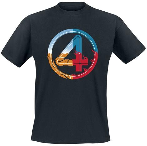 Fantastic Four - Element Logo - T-paita - Miehet - Musta