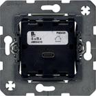 Hager 48604010 USB-latauspistorasia mobiililaitteiden lataamiseen S.1/Bx