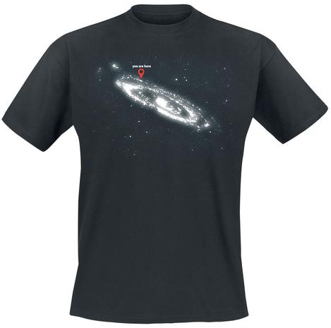 Funshirt - You Are Here - T-paita - Miehet - Musta – kuva 1/1