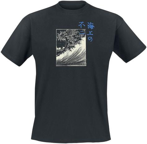Hokusai Great Wave - Duo Colour Great Wave - T-paita - Miehet - Musta