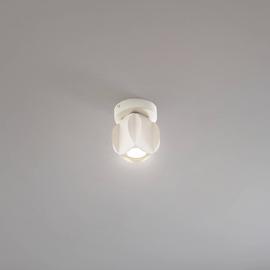 GAMBIT kattokohdevalaisin, kermanvalkoinen, Ø 10 cm, metalli, GU10 LED