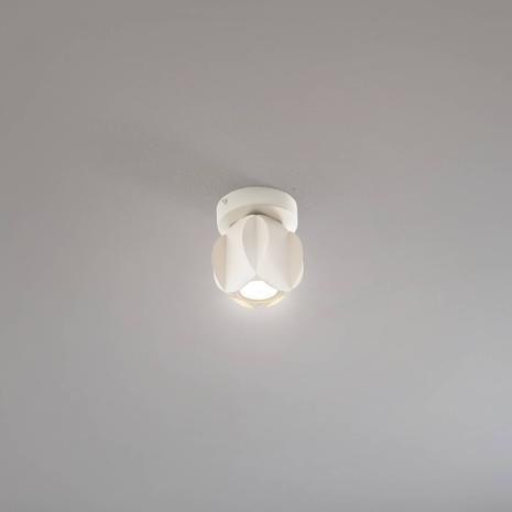 GAMBIT kattokohdevalaisin, kermanvalkoinen, Ø 10 cm, metalli, GU10 LED