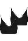 Urban Classics - Ladies Padded Rip Bra 2-Pack - Rintaliivit - Naiset - Musta