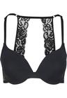 Urban Classics - Ladies Padded Bra with Lace at Back - Rintaliivit - Naiset - Musta