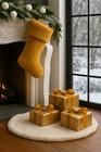 Mustard Christmas Stocking - 100% Polyester, 37x24x5 cm, Konepestävä 20 C, Joulukoristeet, Luksus Sisustus