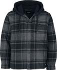 Vans - Piedmont Hooded Plaid Shacket - Välikausitakki - Miehet - Musta