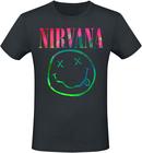 Nirvana - Rainbow Logo - T-paita - Miehet - Musta