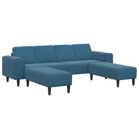 Sohvasetti 3 pcs Sininen Sametti