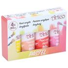 Artico akryylimaali pastelli 80ml 4 kpl - keltainen/vaaleanpunainen
