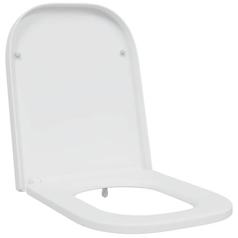 vidaXL Nopeasti Vapautuva WC-istuin Pehmeällä Suljenta Duroplast Valkoinen – kuva 4/6