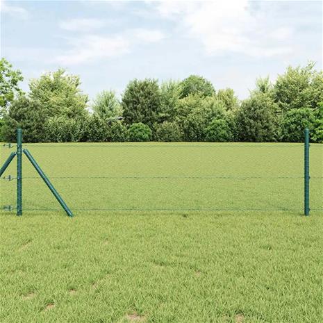 vidaXL Kuusikulmainen aita Vihreä 0.4x50 m Teräs