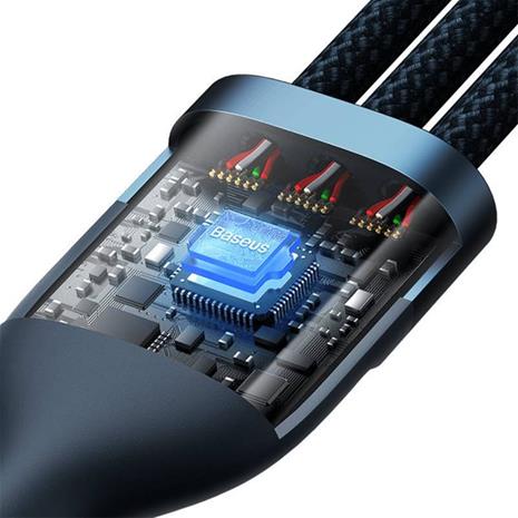 Baseus 3in1 USB cable USB 3in1 Flash Series USB-C + Micro + Lightning 66W 1.2m – kuva 5/6