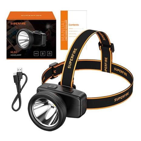 Superfire HL55 otsalamppu, 150 lm, USB-C, 4 tilaa, 270 m – kuva 1/5