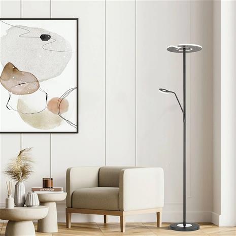 LED-valaisin Dent, lukuvarsi, CCT, musta
