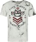 Five Finger Death Punch - Logo - T-paita - Miehet - Valkoinen harmaa