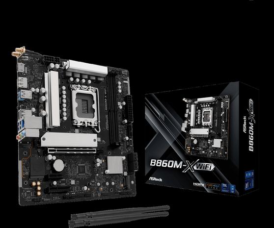 ASRock B860M-X WiFi Emolevy - Intel B860 - Intel LGA1851 socket - DDR5 RAM - Micro-ATX