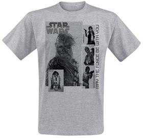 Star Wars - May the force be with you - T-paita - Miehet - Sävytetty vaaleanharmaa