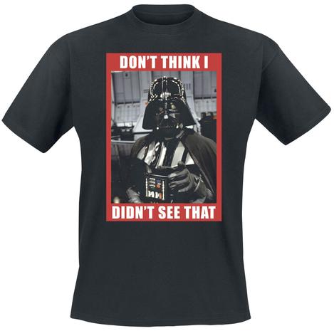 Star Wars - Don't Think I Didn't See That - T-paita - Miehet - Musta