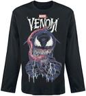 Venom (Marvel) - Venom Grin Logo - Pitkähihainen paita - Miehet - Musta
