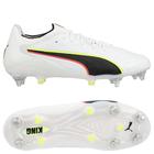 PUMA King 20 Ultimate SG Unleashed - Valkoinen/Hehkuva punainen/Keltainen