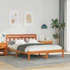 vidaXL Sängyn runko Ruskea 4FT6 Double Massiivinen mänty